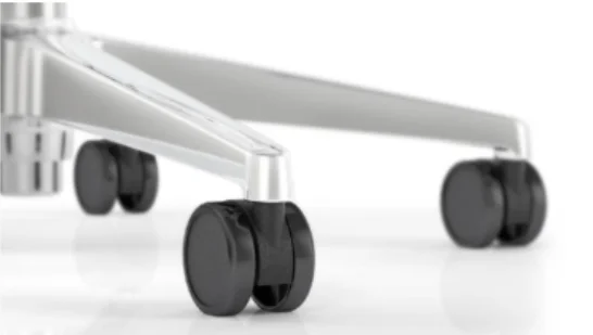 Arc Ergonomic Chair designed with caster wheels ensuring smooth and flexible mobility.